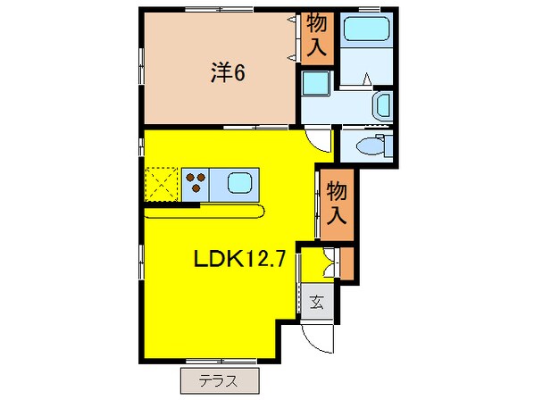 サンライフ杉原杉の入アパートの物件間取画像